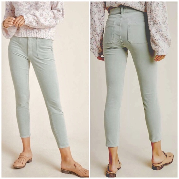 Anthropologie Pilcro Corduroy Pastel High Rise Jeans Ankle Pants